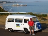 Daren with VW camper at Bournemouth pier