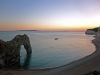 durdle door at sunset